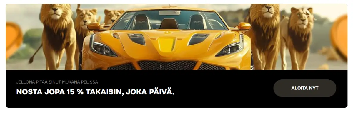 Jellona Kasino suomalaisille, päivittäinen käteishyvitys